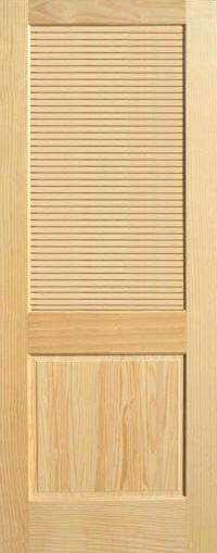 Pine Half Louvered Interior Wood Door