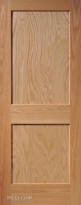 Red Oak Flat 2-Panel Interior Door