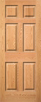 Red Oak 6-Panel Interior Door