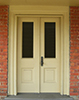 Williamsburg Style Glass-Panel Exterior Wood Door